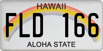 HI license plate FLD166
