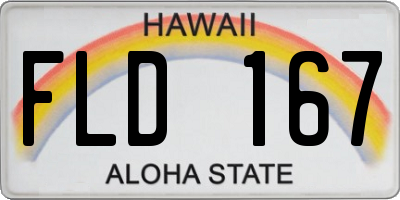 HI license plate FLD167