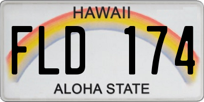 HI license plate FLD174