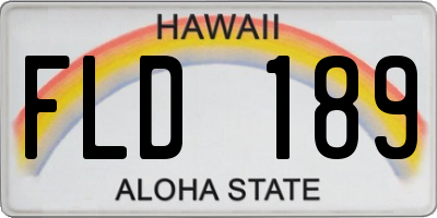 HI license plate FLD189
