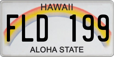 HI license plate FLD199