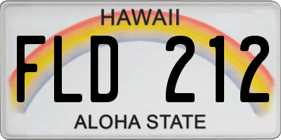 HI license plate FLD212