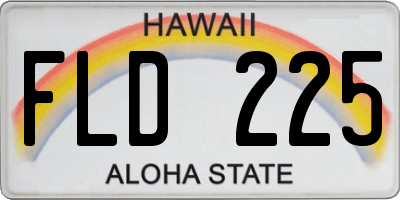 HI license plate FLD225