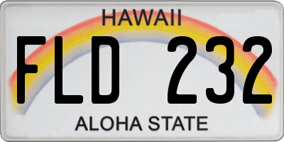 HI license plate FLD232
