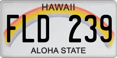 HI license plate FLD239