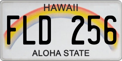 HI license plate FLD256