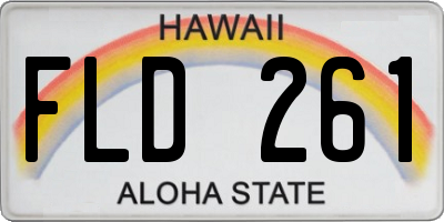 HI license plate FLD261