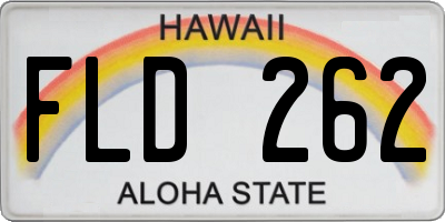 HI license plate FLD262