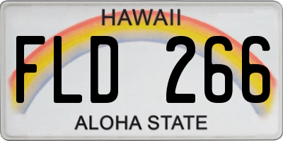 HI license plate FLD266