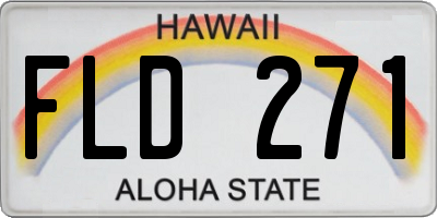 HI license plate FLD271
