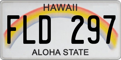 HI license plate FLD297