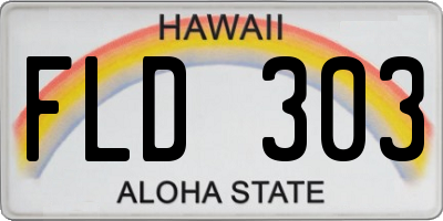 HI license plate FLD303
