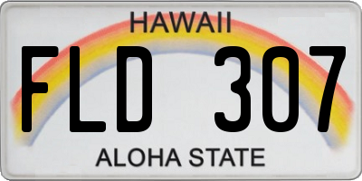 HI license plate FLD307