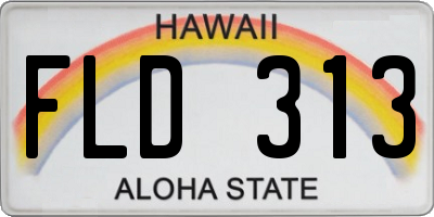 HI license plate FLD313