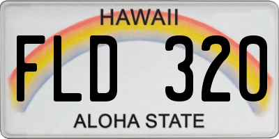 HI license plate FLD320