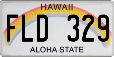 HI license plate FLD329