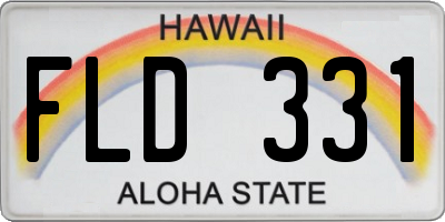 HI license plate FLD331