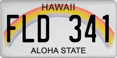 HI license plate FLD341