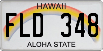 HI license plate FLD348