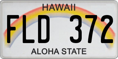 HI license plate FLD372