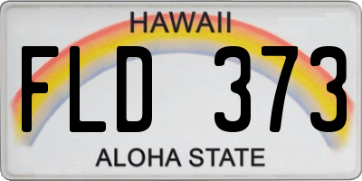 HI license plate FLD373