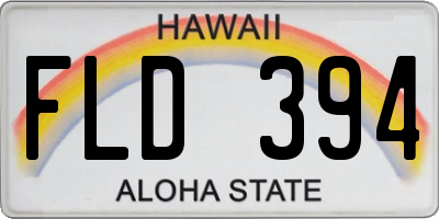 HI license plate FLD394