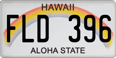 HI license plate FLD396