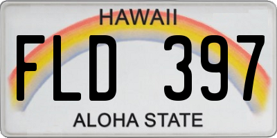 HI license plate FLD397