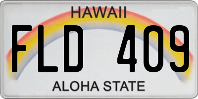HI license plate FLD409