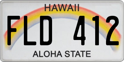 HI license plate FLD412