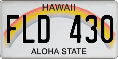HI license plate FLD430