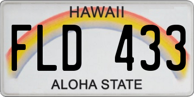 HI license plate FLD433