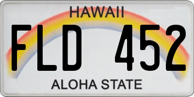 HI license plate FLD452