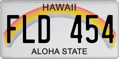 HI license plate FLD454
