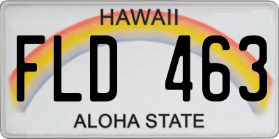 HI license plate FLD463