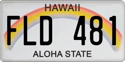 HI license plate FLD481