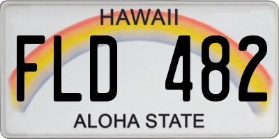 HI license plate FLD482