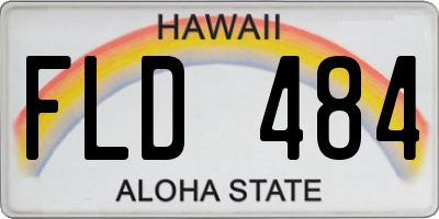HI license plate FLD484