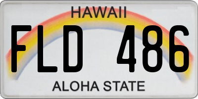 HI license plate FLD486