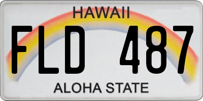 HI license plate FLD487