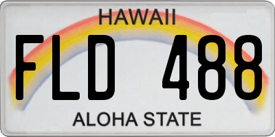 HI license plate FLD488