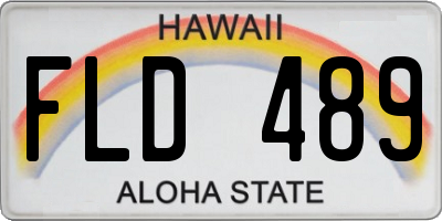 HI license plate FLD489