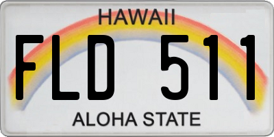HI license plate FLD511