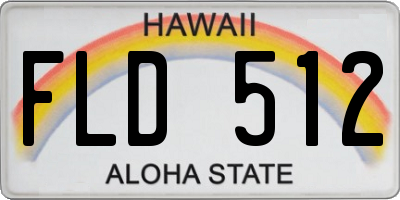 HI license plate FLD512
