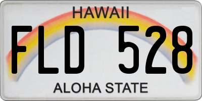HI license plate FLD528