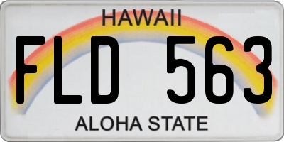 HI license plate FLD563