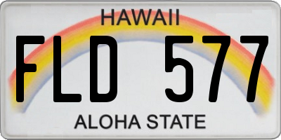 HI license plate FLD577