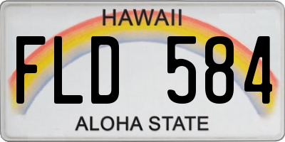 HI license plate FLD584