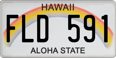 HI license plate FLD591