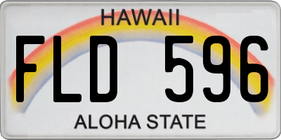 HI license plate FLD596